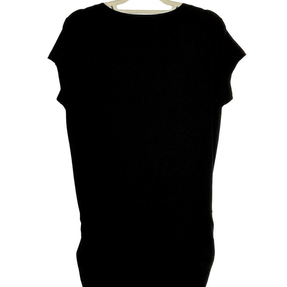 Athleta Topanga Tee Dress, Size Large, Black, Ruched Sides - Picture 8 of 14